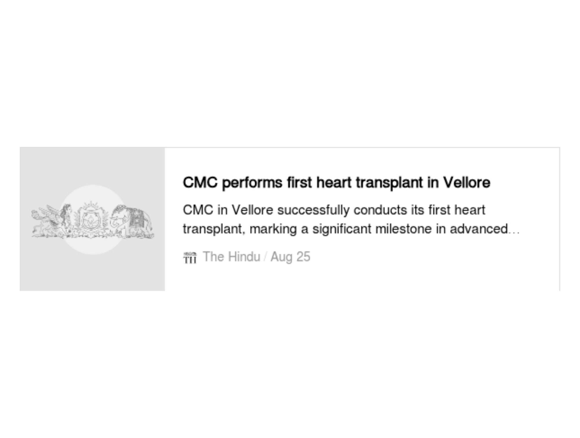 CMC performs first heart transplant in Vellore: The Hindu